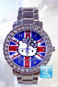 orologio hello kitty  Princess Kitty British Flag with Head Only