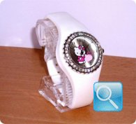 orologio hello kitty silicon diamante bianco