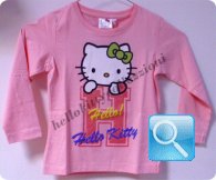 maglia hello kitty t-shirt rosa manica lunga 10 anni