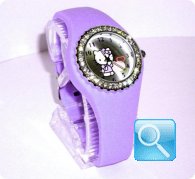 orologio hello kitty silicon diamanti lilac